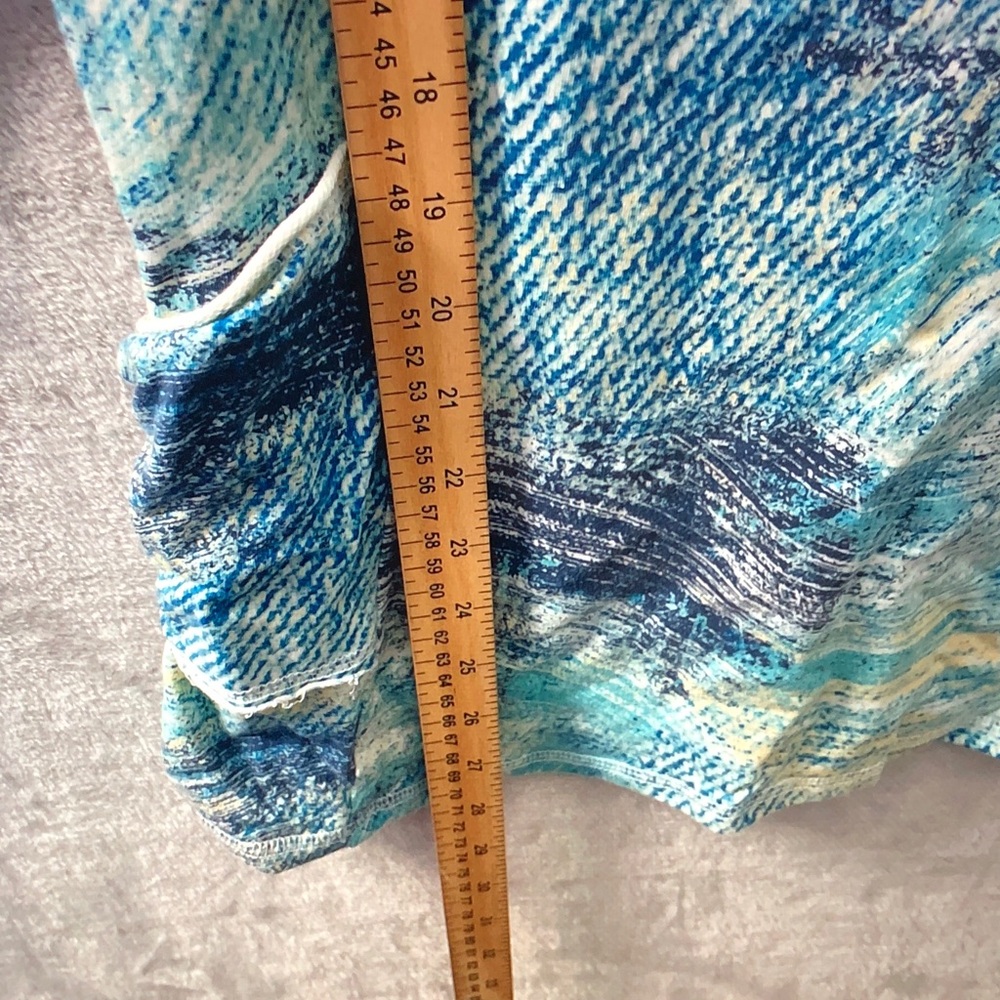 Onque Casuals Teal Multi Cowl Neck Tunic - Picture 6 of 7